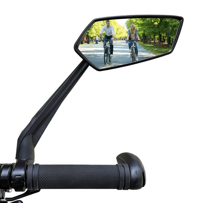 Homieway Fahrradspiegel Rechts,Fahrrad Rückspiegel Extra große Spiegelfläche,HD Schlagfestes Echtglas Fahrradrückspiegel,360° Verstellbarer Fahrrad Spiegel für E-Bike Lenker(22.2-25.4mm) von Homieway