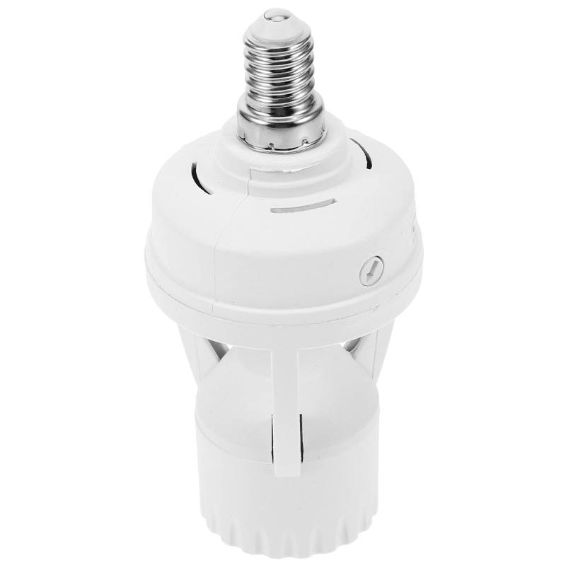 1stk E14 Induktionslampenfassung Lichtsteckdosen-adapter Lampenfassung Mit Stecker Glühbirnensplitter Adapter Für Glühbirnenfassungen Menschlicher Sensor Weiß Lampenkopf E27 von Homoyoyo