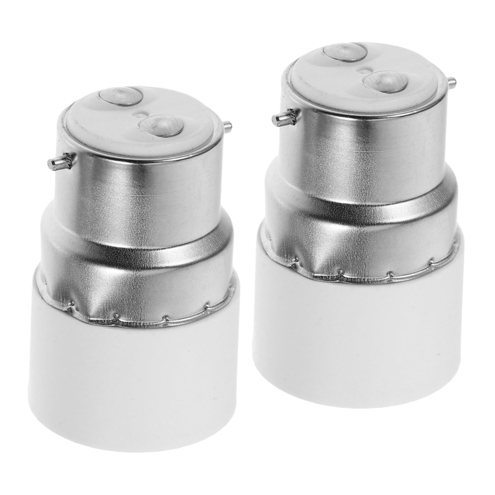 Homoyoyo 2 Stück Lampenadapter Adapter für Lampensockel b22 lampenfassung Leuchtenkonverter Steckdosenkonverter e14 konverter E14 Lampenfassung Konverter für Lichtsteckdosen Metall Weiß von Homoyoyo