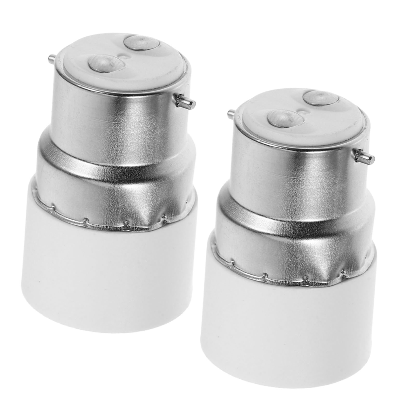 Homoyoyo 2 Stück Lampenadapter Lampenfassung E14 Glühlampenkonverter B22-lampenfassung Lampenhalterkonverter Adapter Für Lichtsteckdosen Adapter Für Lampensockel E14 Konverter Weiß Metall von Homoyoyo