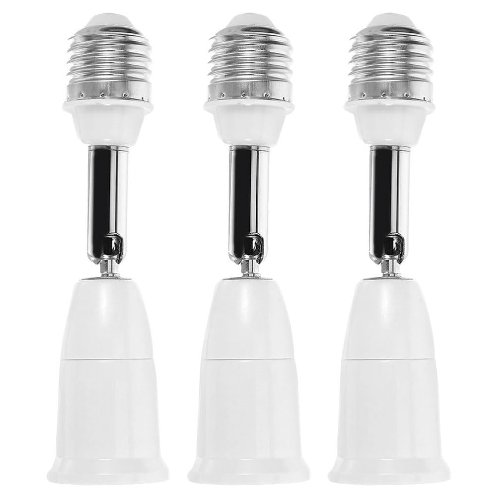 Homoyoyo 3 Stück Glühbirnenfassungen Extender Lampenfassung Adapter Verstellbare Lampenfassung Verlängerung Lichtfassung Extender Adapter Lampe Ersatzfassungen von Homoyoyo