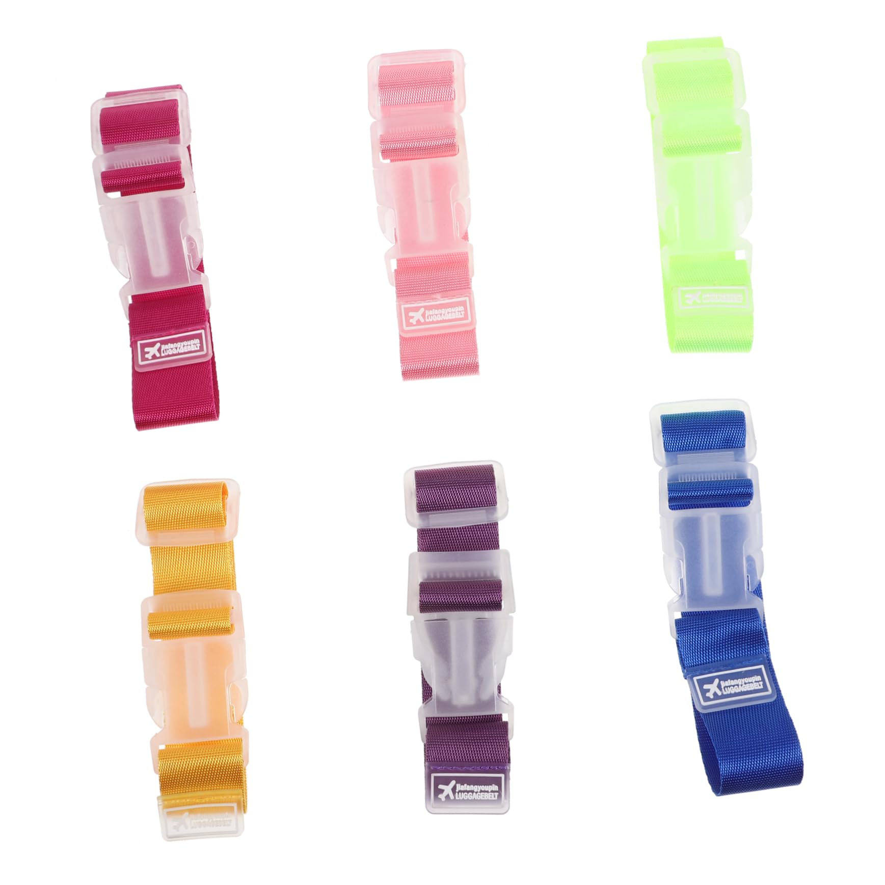 Homoyoyo 6St Gepäckclip Beutel Kette Strapazierfähige Riemen Bote Gepäckgurte für Gepäck kofferanhänge Koffergürtel Straps Kofferset Clip-Schnalle zum Tragen von Gepäck Riemen mit Clips pp von Homoyoyo