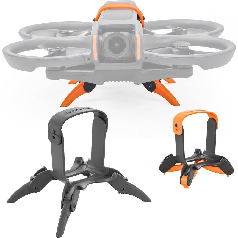 Honbobo Avata 2 Landegestell kompatibel mit DJI Avata 2 Erhöhte Halterung Klappbares Landegestell Schutzhalterung (Grey) von Honbobo