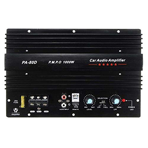 HondoKet 12 V 1000 W Auto-Audio-Hochleistungsverstärker Verstärkerplatine Leistungsstarker Subwoofer Bassverstärker PA-80D von HondoKet