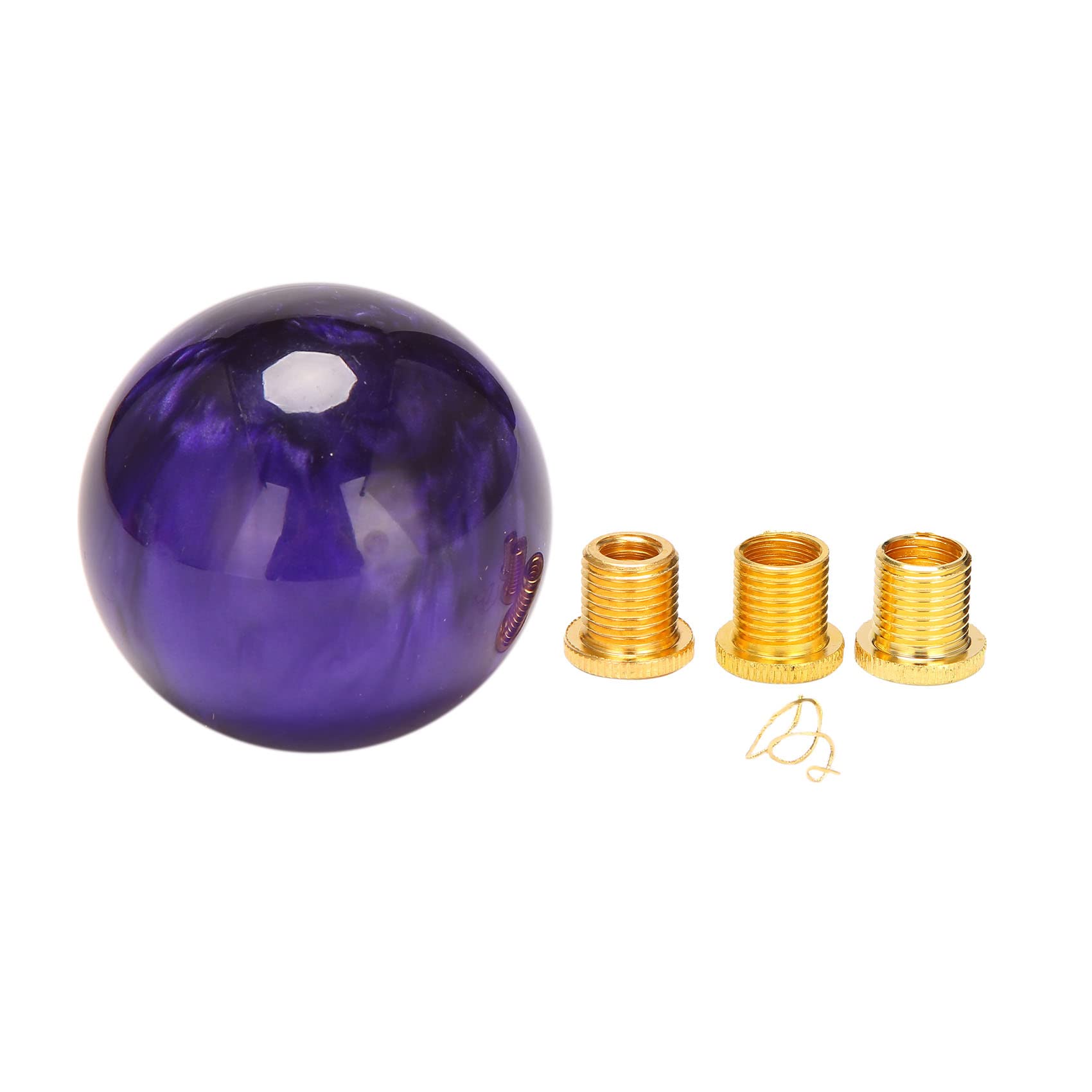 HondoKet Marmor Style Rund Ball Gear Schalt Acryl Schalt KnöPfe Stick Schalt KnöPfe mit 3 Adaptern für Manuelles Auto Lila von HondoKet