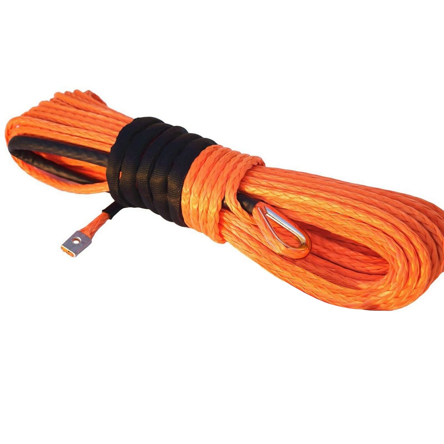 HondoKet Synthetisches Seilwinde, Orange, 0,6 x 15,2 m, synthetisches Seil, Seilschnur für ATV, UTV, SUV, , Boot, Seilwinde von HondoKet