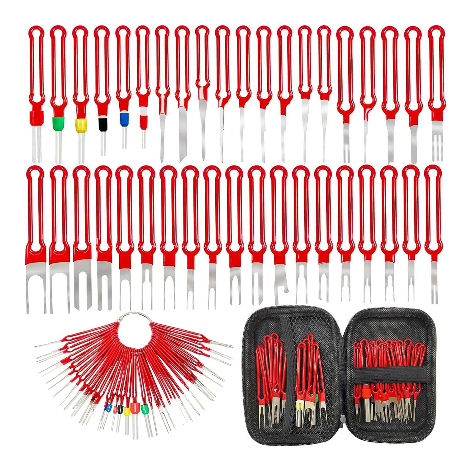 HondoKet Terminal-Entfernungswerkzeug-Set, 39-teilig, verbessertes Stiftausdreher-Werkzeug, Drahtverbinder, elektrisches Stiftentfernungswerkzeug, Stift-Werkzeug-Set, einfache Installation von HondoKet