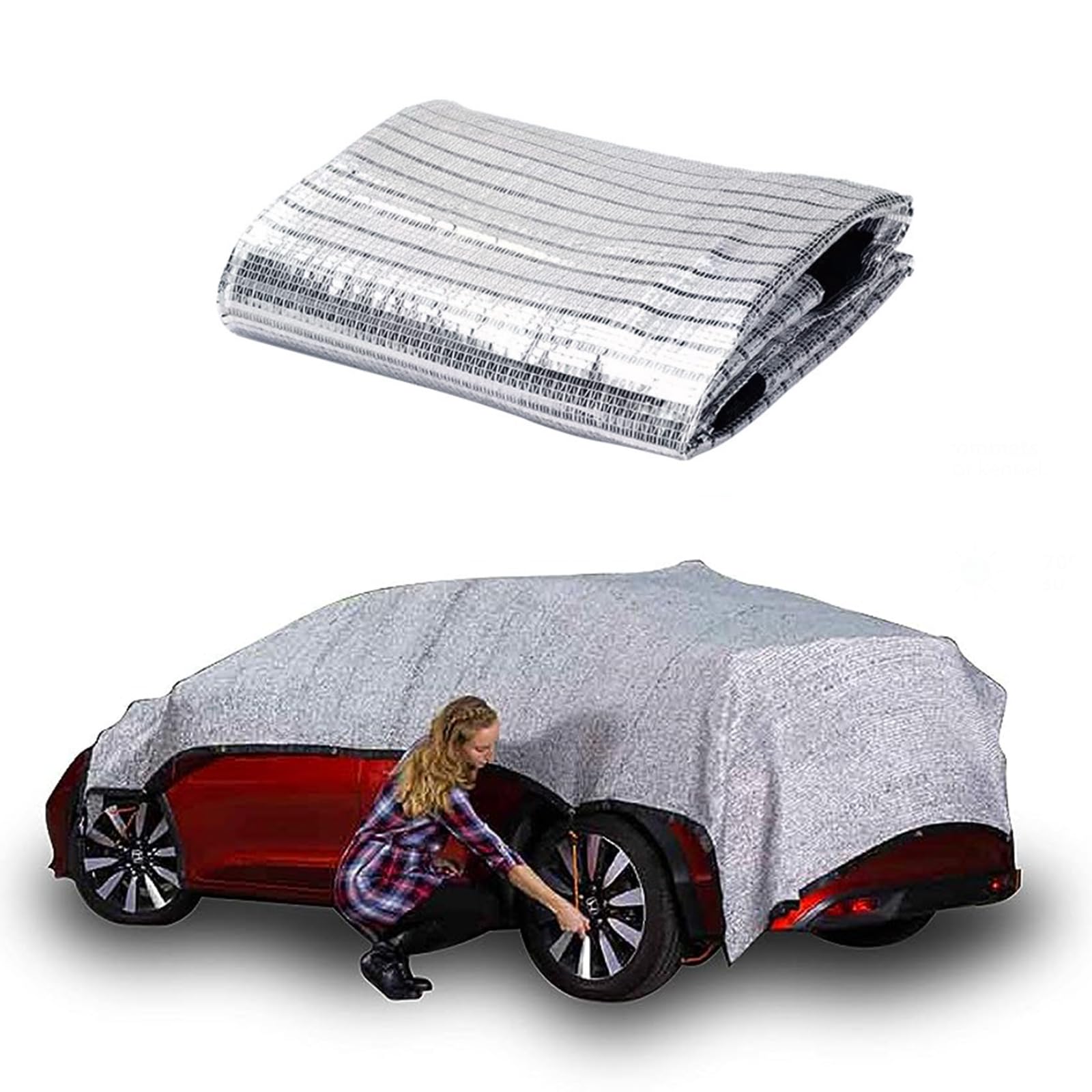 Schattennetz Auto für Hund 3x4m, Aluminium Autosonnenschutz Auto-Markise Hitzeschutz UV-Sonnenschutz für Hund, Auto, Camping (3x4 m) von Honeyhouse