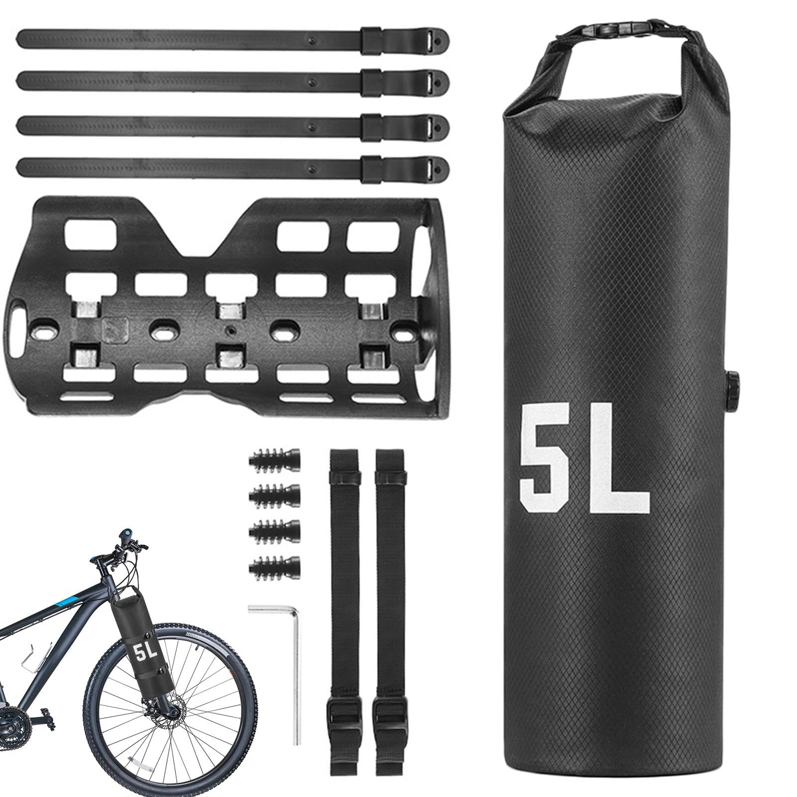 Honhoha Vordere Fahrradtasche, Gabeltasche - Abnehmbare multifunktionale Vorderradgabeltasche | wasserdichte Mountainbike-Ausrüstungstasche, Fahrrad-Packtaschen für Kurze Fahrten, Rucksackreisen, von Honhoha