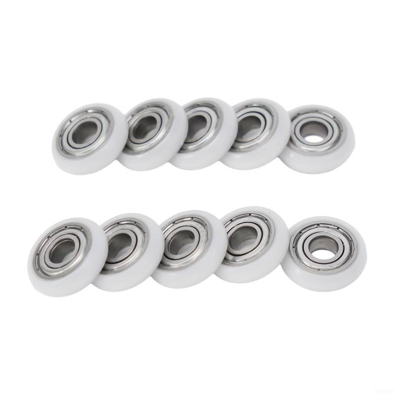 10 Stück Duschtür-Räder, untere Duschtür-Rollen, Duschtür-Riemenscheibe, Glastür-Läufer, Schieber für Duschkabinen, Badezimmer, Glastür (19 mm) von Honseadek