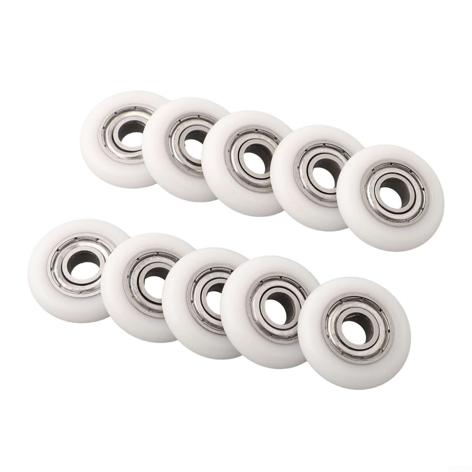 10 Stück Duschtür-Räder, untere Duschtür-Rollen, Duschtür-Riemenscheibe, Glastür-Läufer, Schieber für Duschkabinen, Badezimmer, Glastür (23 mm) von Honseadek