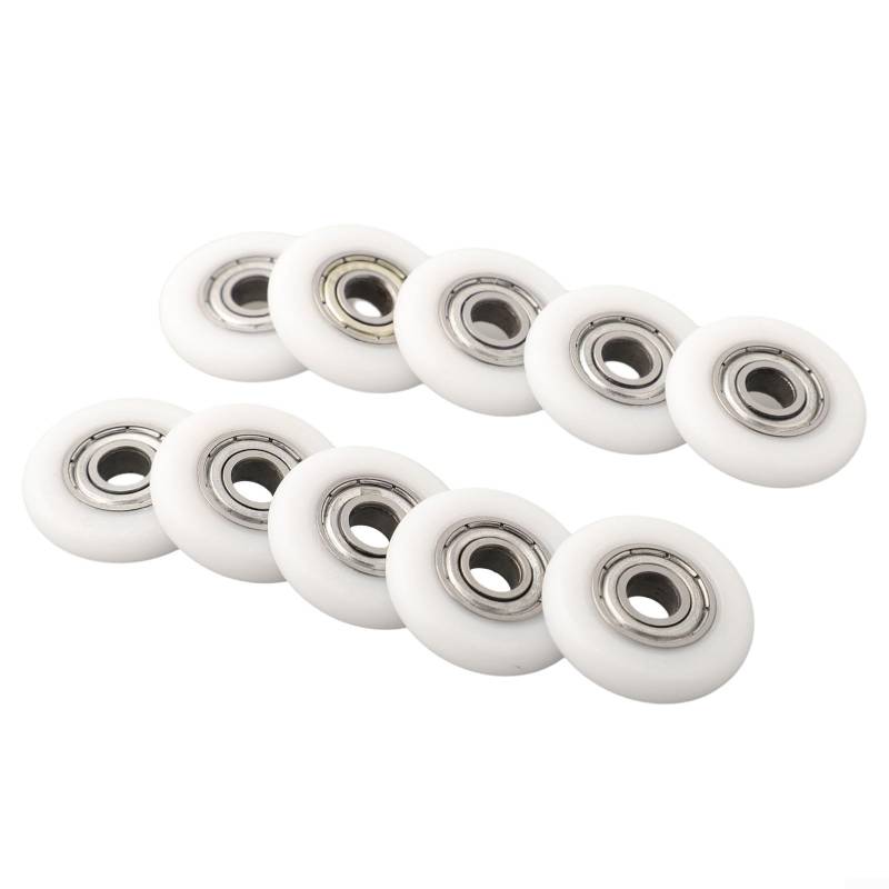 10 Stück Duschtür-Räder, untere Duschtür-Rollen, Duschtür-Riemenscheibe, Glastür-Läufer, Schieber für Duschkabinen, Badezimmer, Glastür (25 mm) von Honseadek