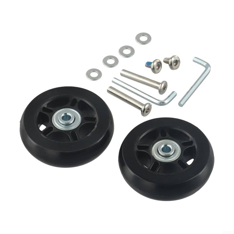 Ersatzräder für Gepäck, Koffer, Reparaturset, leises Gummi, 360 Grad drehbare Kugellager für Inline-Skates, Roller (60 mm x 18 mm), 2 Stück von Honseadek