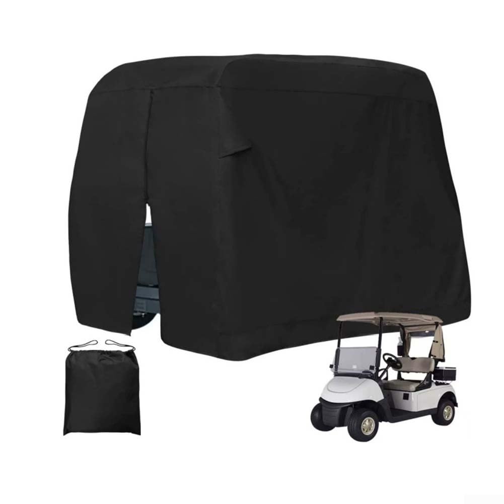 Honseadek Abdeckung für Golfwagen, wasserdicht, 420D-Oxford-Gewebe, Outdoor-Schutz, UV-beständig, mit Reißverschluss, 285 x 122 x 185 cm (242 x 122 x 168 cm) von Honseadek