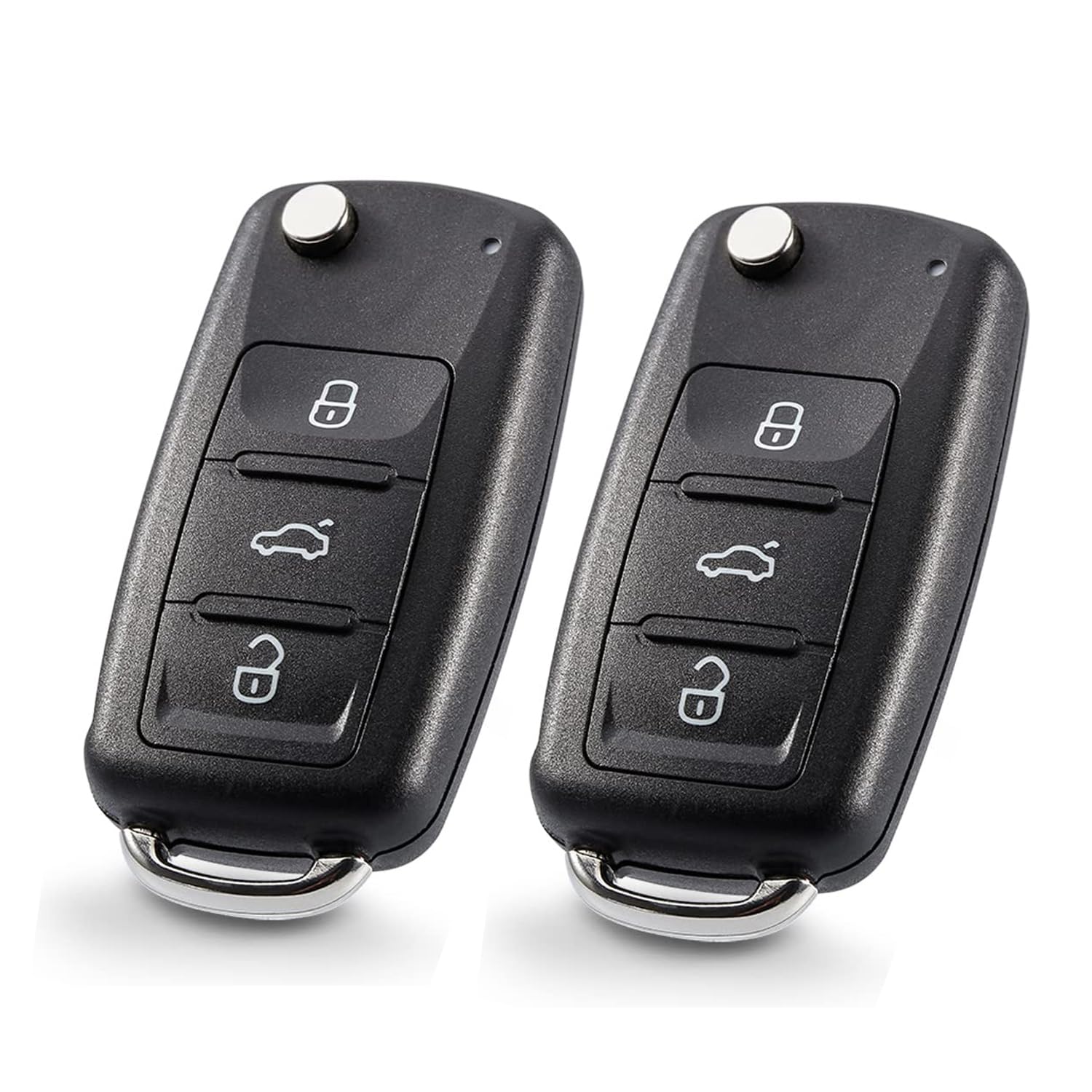 HooRLZ 2 Stück Vw Schlüsselgehäuse für Vw Golf Beetle Jetta Polo Scirocco Sharan Tiguan Touran Transporter Schlüssel, Vw Polo Ersatzschlüssel, Vw Touran Autoschlüssel, Vw Fernbedienung von HooRLZ