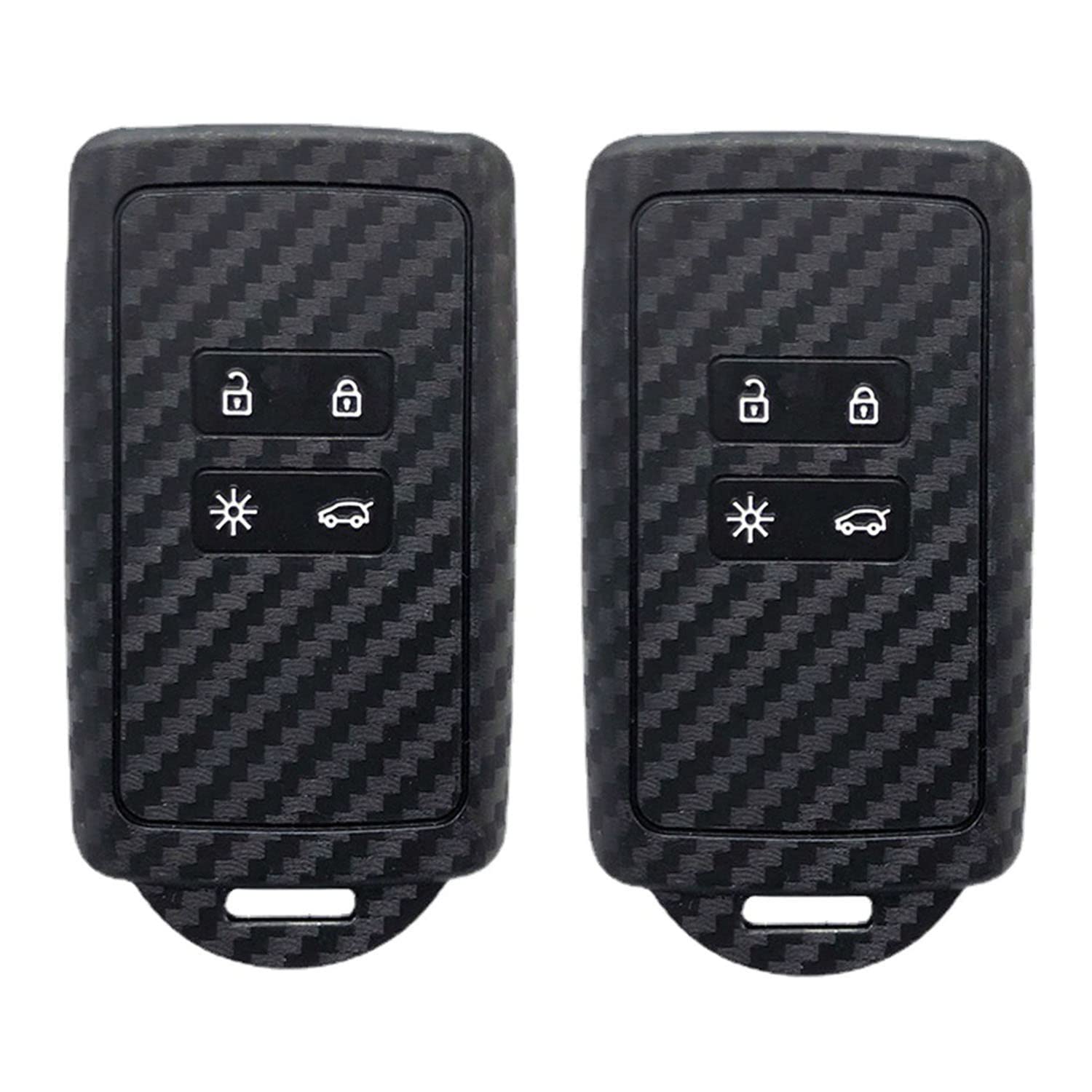 HooRLZ 2PC Renault Schlüsselhülle, Silikon Schlüssel Cover für Renault Clio Dacia Espace Master Megane Talisman Scenic Kadjar Schlüsselhülle, 4-Tasten Autoschlüssel Hülle Renault von HooRLZ