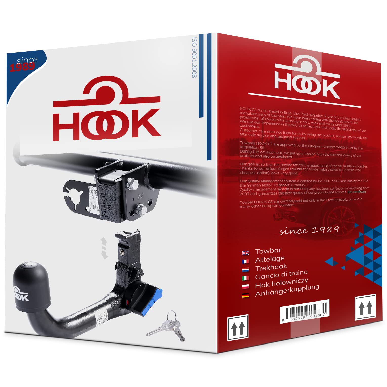 Hook vertikal abnehmbare AHK Anhängerkupplung für Audi A6 C7/4G Stufenheck Limousine/Kombi/Avant 4/5-Türer 05.2011-05.2018 + universell Elektrosatz 7-polig von Hook