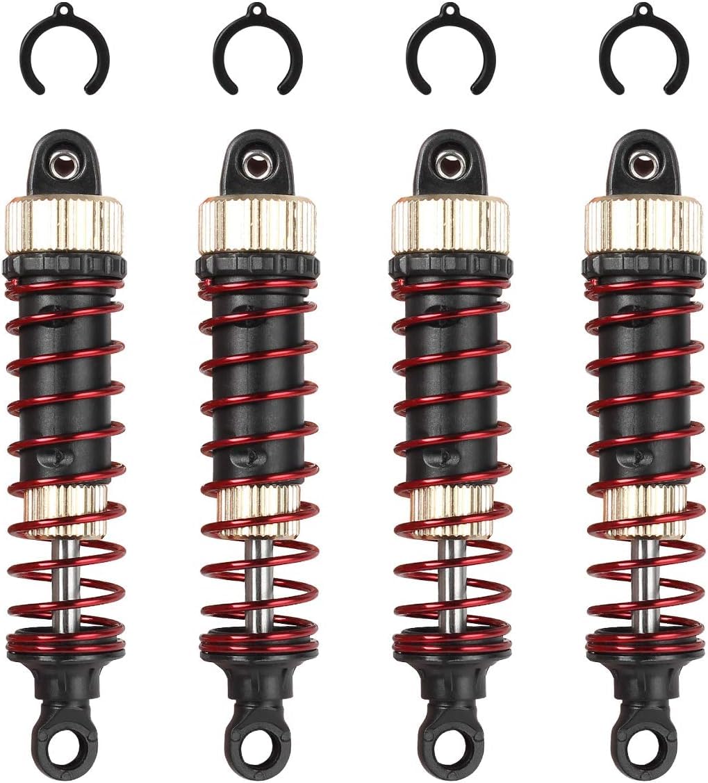 Hosim RC Ölgefüllte Stoßdämpfer vorne hinten, 4 Packungen einstellbar montierte Federdämpferfederung Verbesserter ölgefüllter Stoßdämpfer 30-ZJ03 für 903 905 Ferngesteuertes Auto Monster Trucks von Hosim