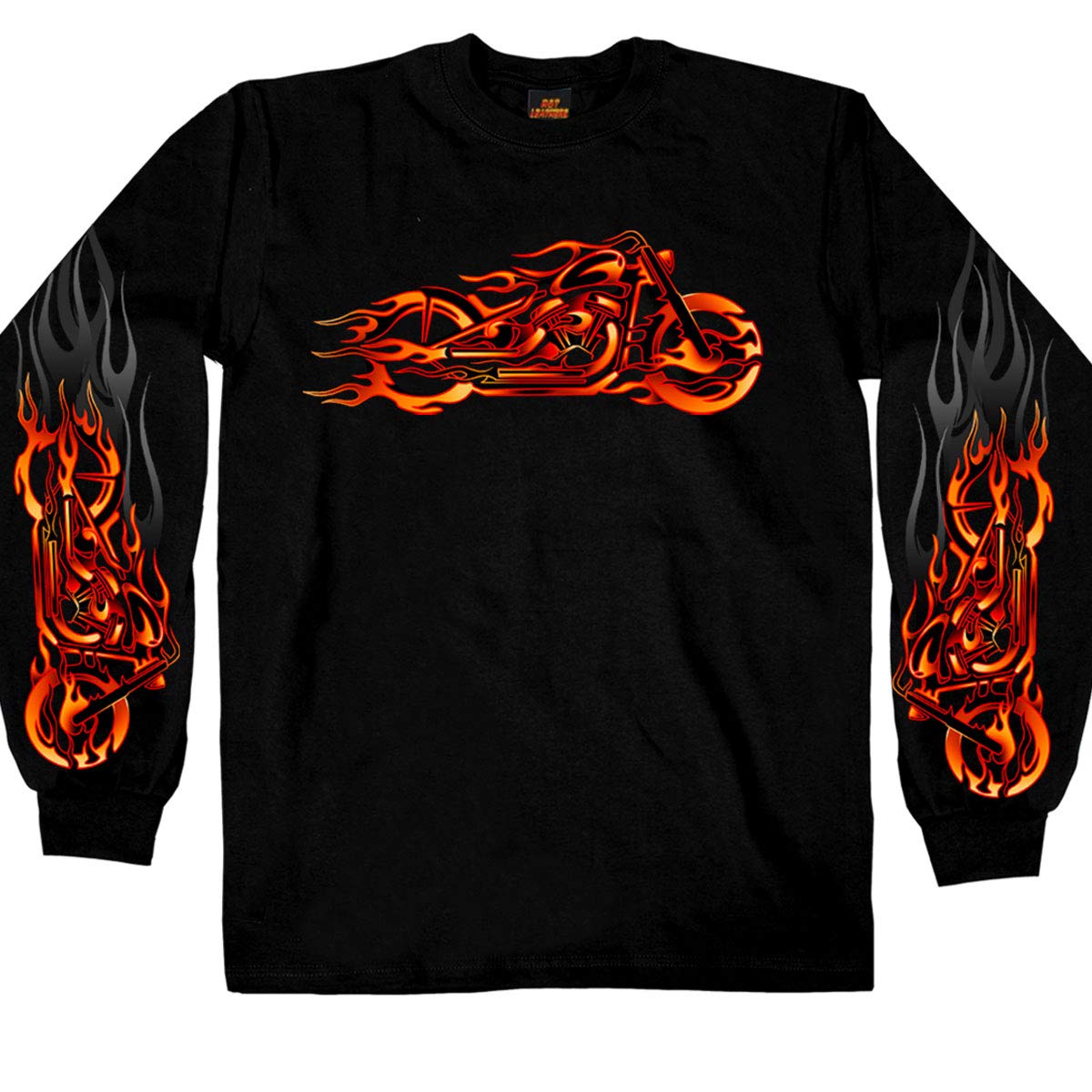 Hot Leathers Fire Bobber Langarm-T-Shirt (Schwarz, XXXL) von Hot Leathers