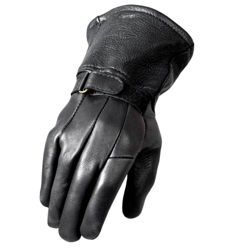 Hot Leathers Klassische Hirschleder-Handschuhe (schwarz, groß) von Hot Leathers