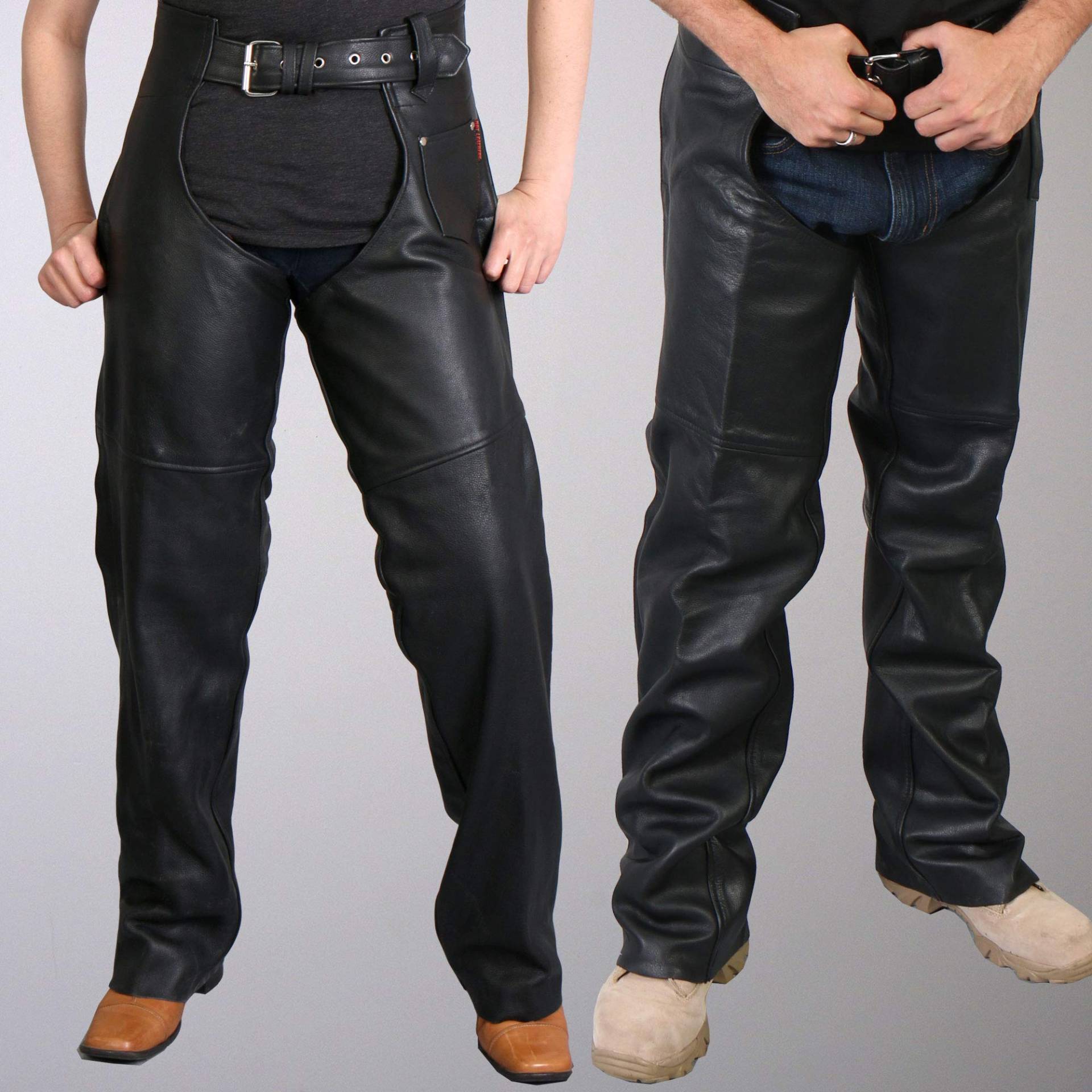 Hot Leathers Lederchaps (Schwarz, X-Large) von Hot Leathers