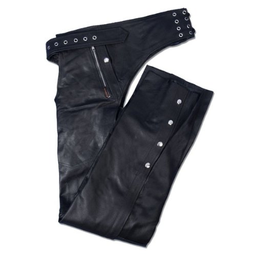 Hot Leathers Lederchaps mit gestepptem Futter (Schwarz, XXX-Large) von Hot Leathers