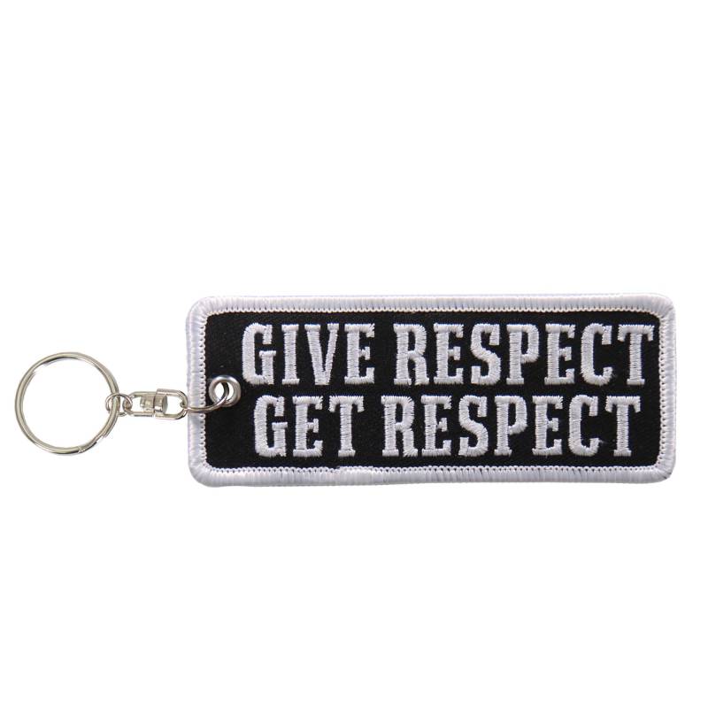 Hot Leathers Unisex-Schlüsselanhänger Give Respect Get Respect (Schwarz, 5,1 x 10,2 cm) von Hot Leathers