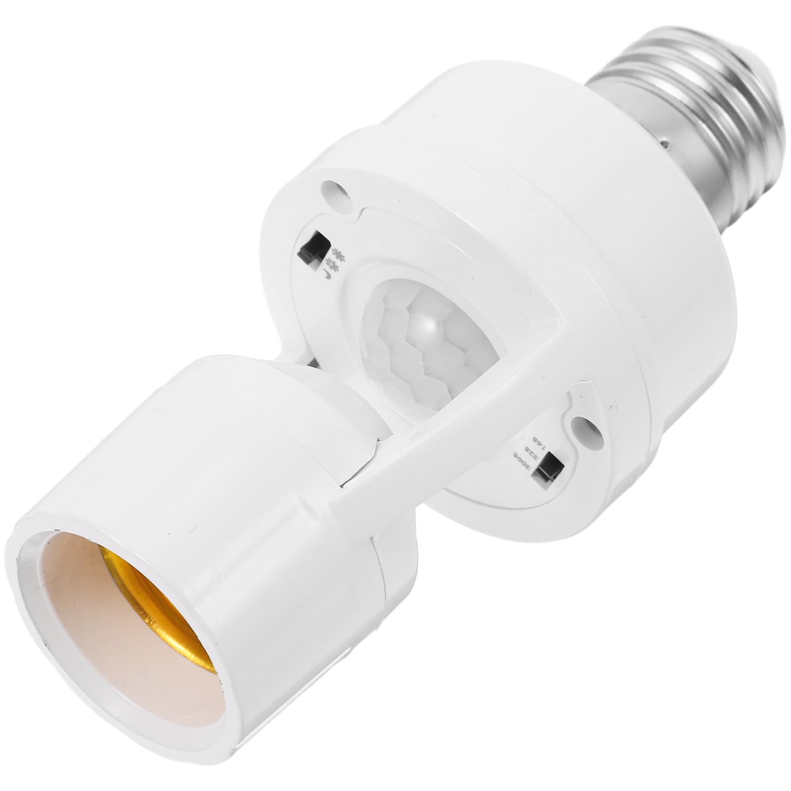 Housoutil E27 Infrarot Sensor Lampenfassung Mit Bewegungssensor Einstellbare Infrarot Lichtfassung Für Innenräume Hochwertiger Lichtsockel Für LED Lampen Ideal Für Flure Und Schränke von Housoutil