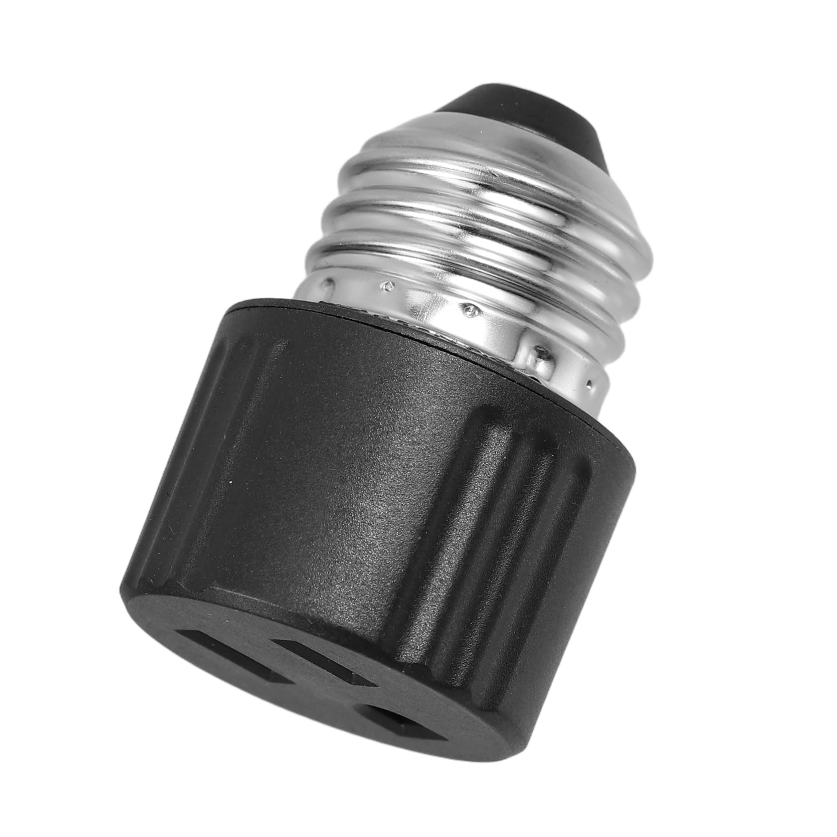 Housoutil Lampenkopfadapter Außenlichtadapter Halterung für Deckenleuchte Deckenadapter E-Lampenadapter Lampenfassung Adapter Licht Steckdose E26-auf-3-Stift-Steckdosenadapter Plastik Black von Housoutil