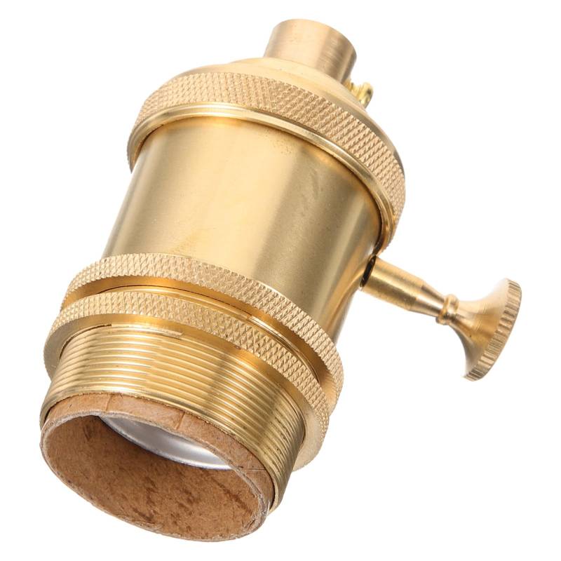 Housoutil Retro-lampenfassung Ring Glühbirnen-adapterfassung Kabel Buchse Vintage-licht Anhänger Stecker Pole Auslauf Befestigung Lampenfassungen Led-lampen Leuchte Lüfterlicht Golden Kupfer von Housoutil