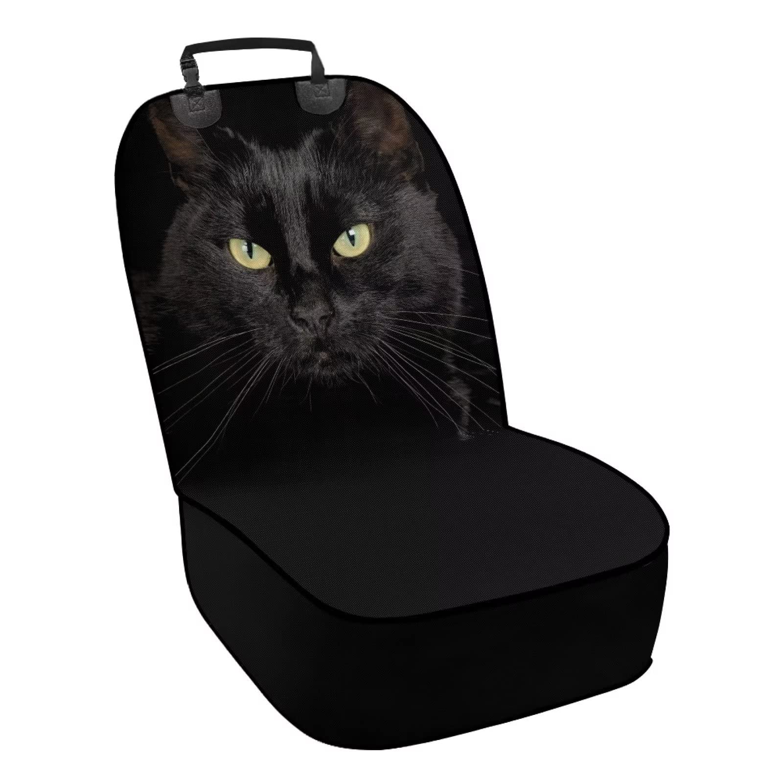 Howilath 3D schwarze Katze schwarze Autositzschoner Haustier Autositzbezug Haustier Katze Hund Tragetasche Matte bequem Hund Sitzbezug Universal von Howilath