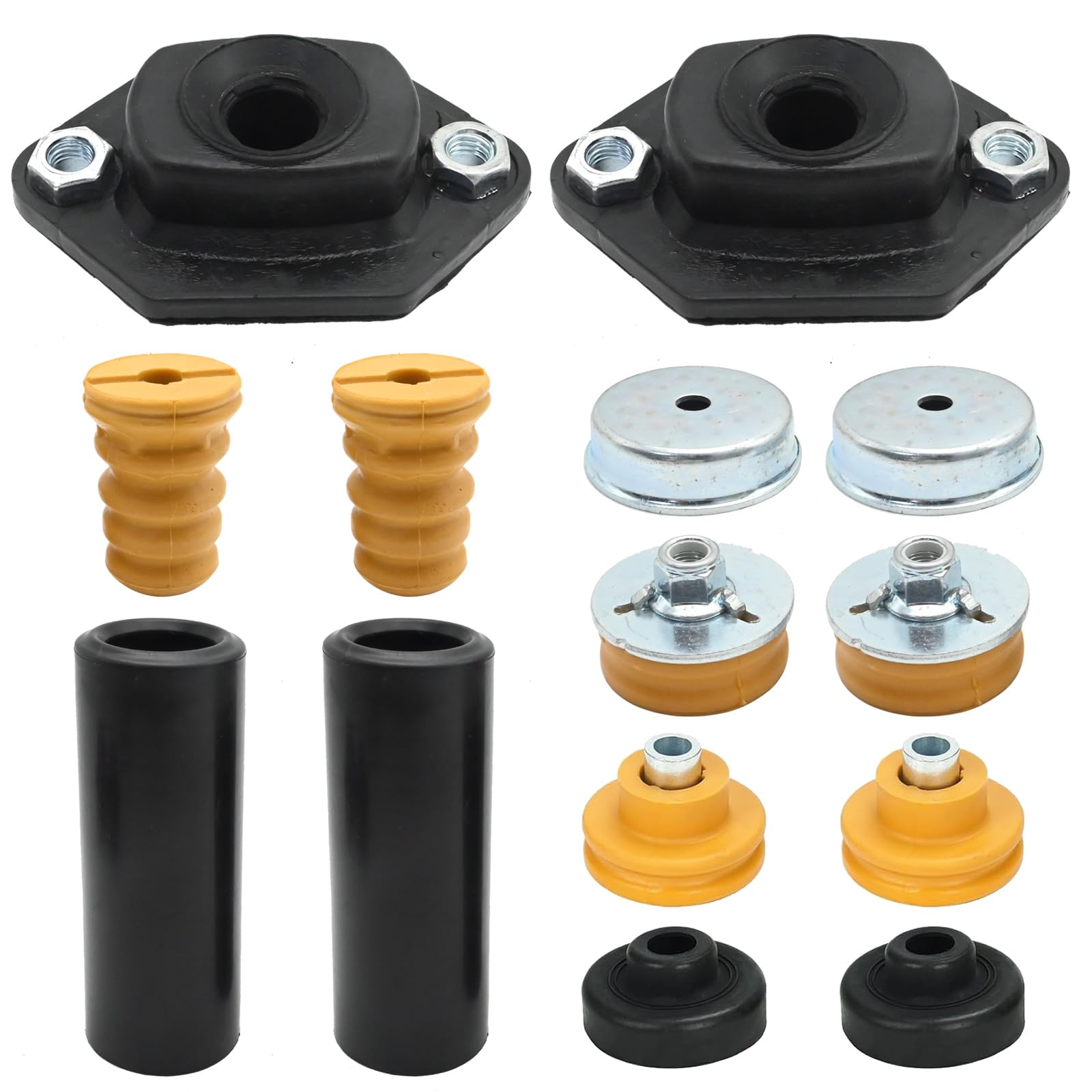 Hoypeyfiy 14 Stück hintere obere untere Stoßdämpferhalterungen und Anschlagpuffern, robustes hinteres Anschlagpuffer-Set, Ersatz für BMW 1er 3er E87 2008-2011 E88 2010-2013 Coupe E92 2007-2010, von Hoypeyfiy