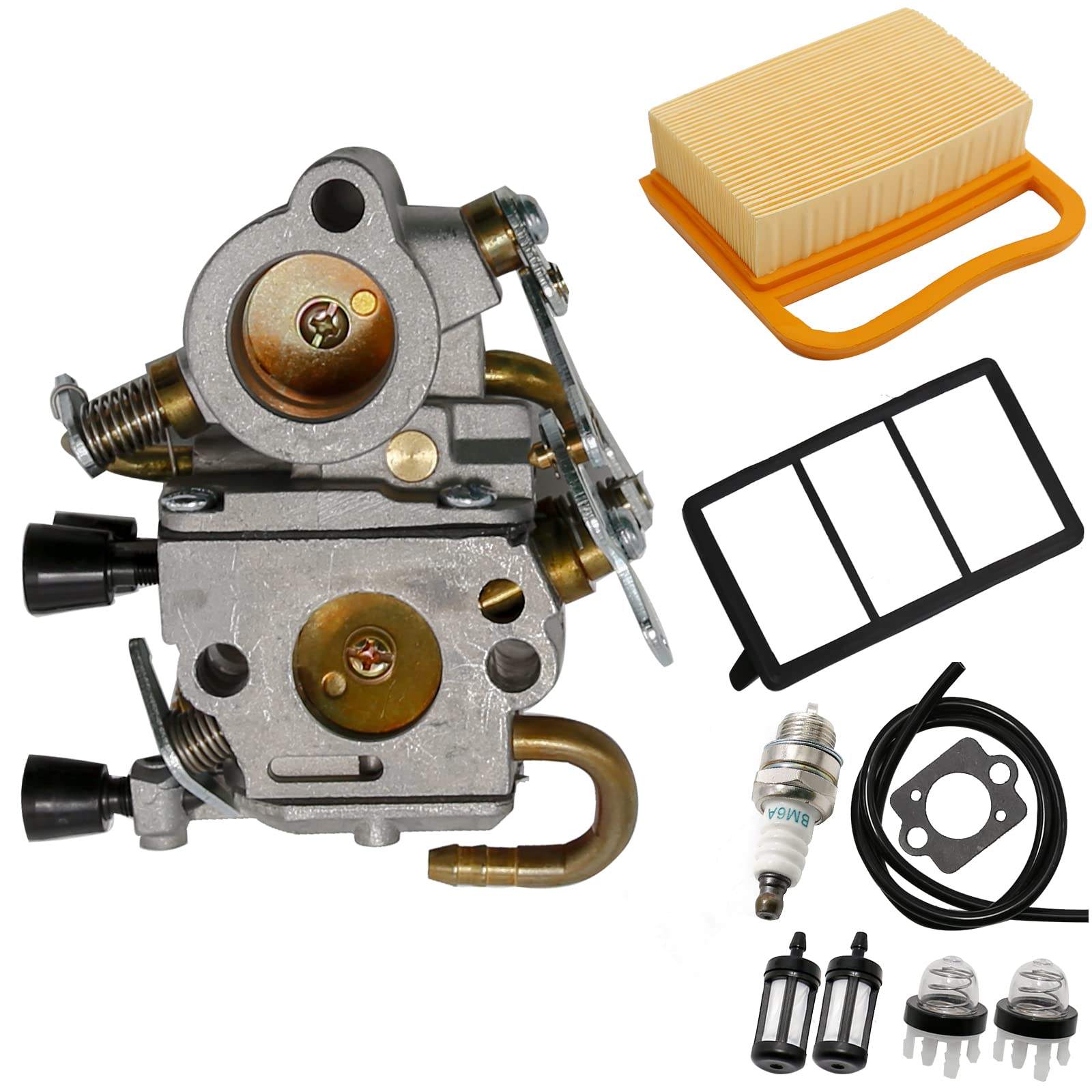 Hoypeyfiy TS420 TS410 Vergaser für Sthil TS410Z TS420Z Betontrennsäge Zama C1Q-S118 Carb 4238 120 0600 mit Luftfilter Kraftstoffleitung Zündkerzen-Kit von Hoypeyfiy