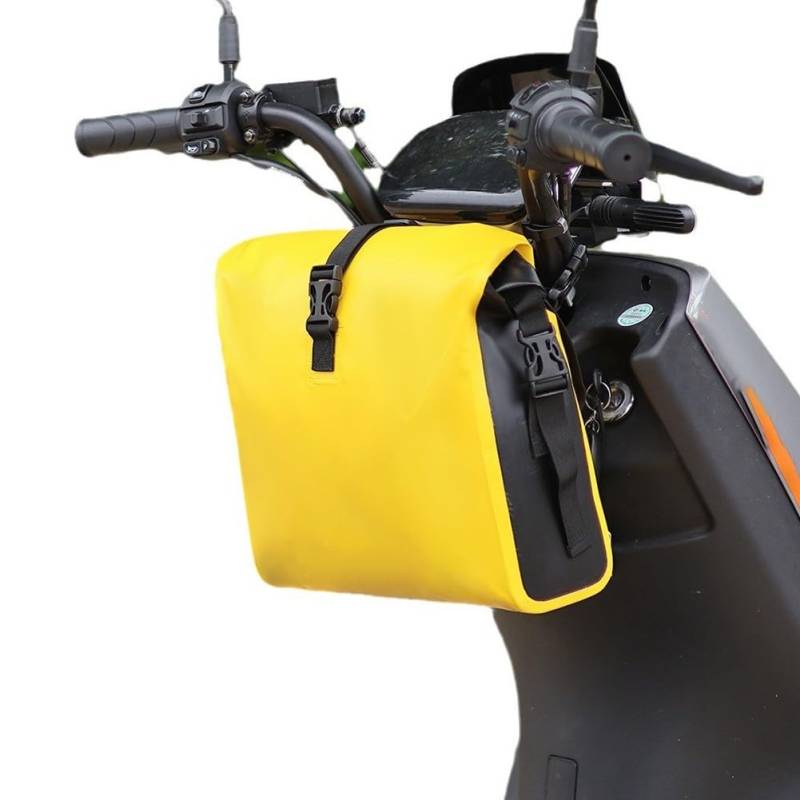 HpLive 10L Fahrrad Gepäckträgertasche, Schnelle Demontage Große Kapazität wasserdichte PVC Satteltasche für E-Bike Roller Kinderwagen(Gelb) von HpLive