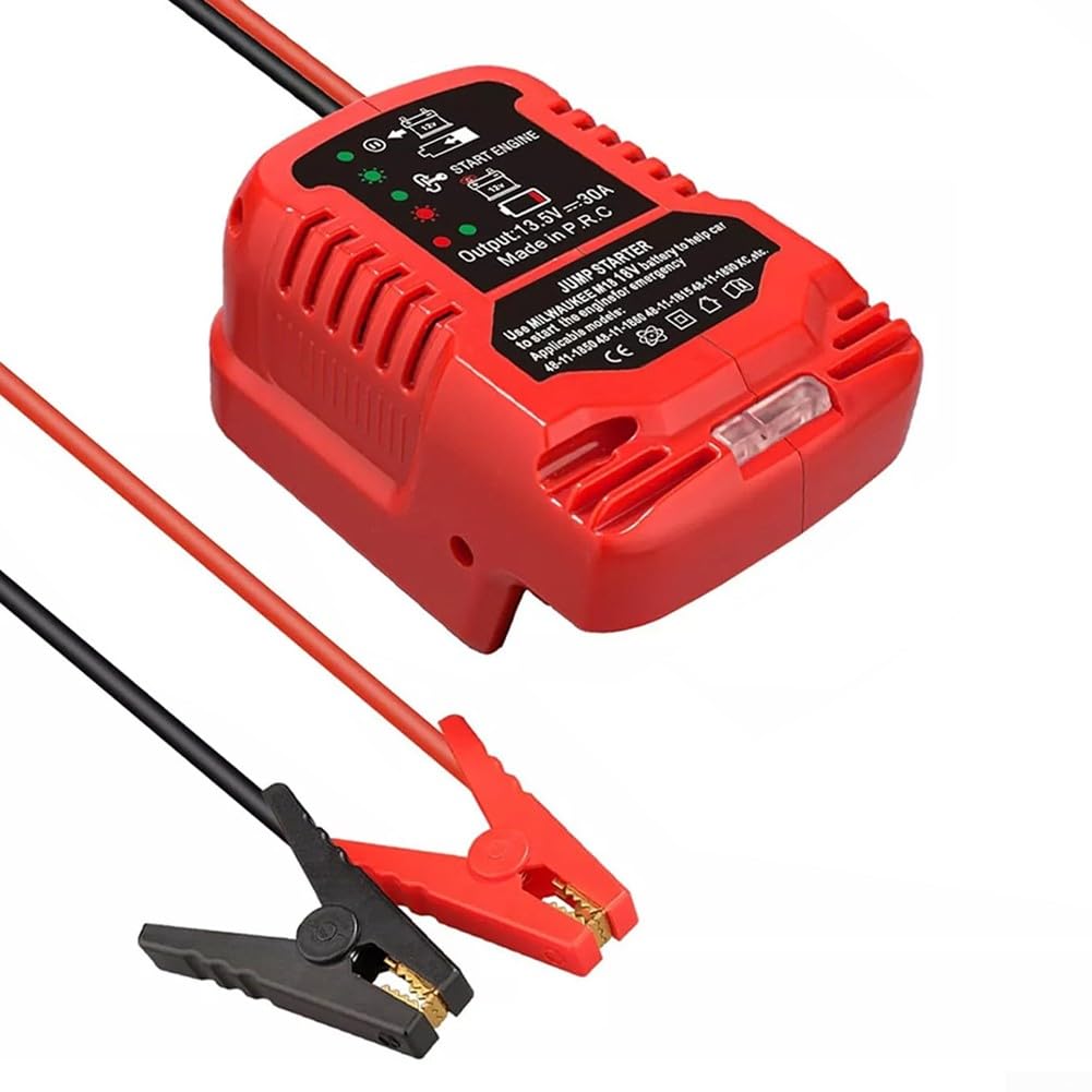 HpLive 30A Auto Starthilfe Adapter für 18V Akku, 11 AWG für Starthilfekabel für Autobatterien, Starthilfeladegerät für 18-V-Batterie (Batterie Nicht inbegriffen) von HpLive