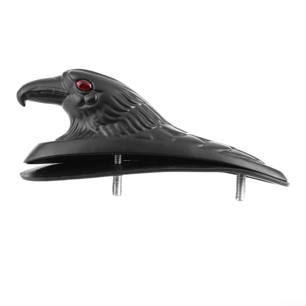 HpLive Motorrad Kotflügel Dekoration, Motorrad Frontfender Adler Kopf Dekoration, Schutzblech Ornament für Motorräder(Schwarz) von HpLive