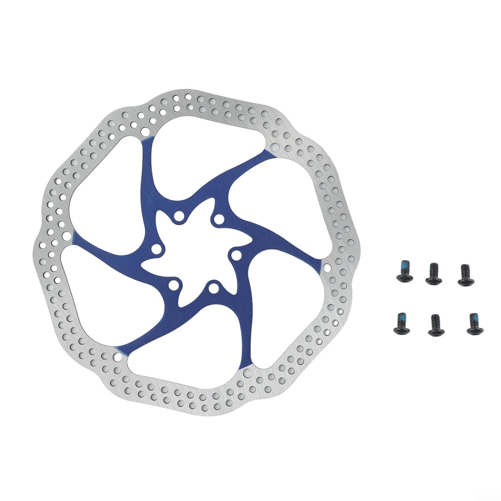 Stainless Steel Bike Brake Discs Robust Design in 160mm and 180mm Variants (blue 180) von HpLive