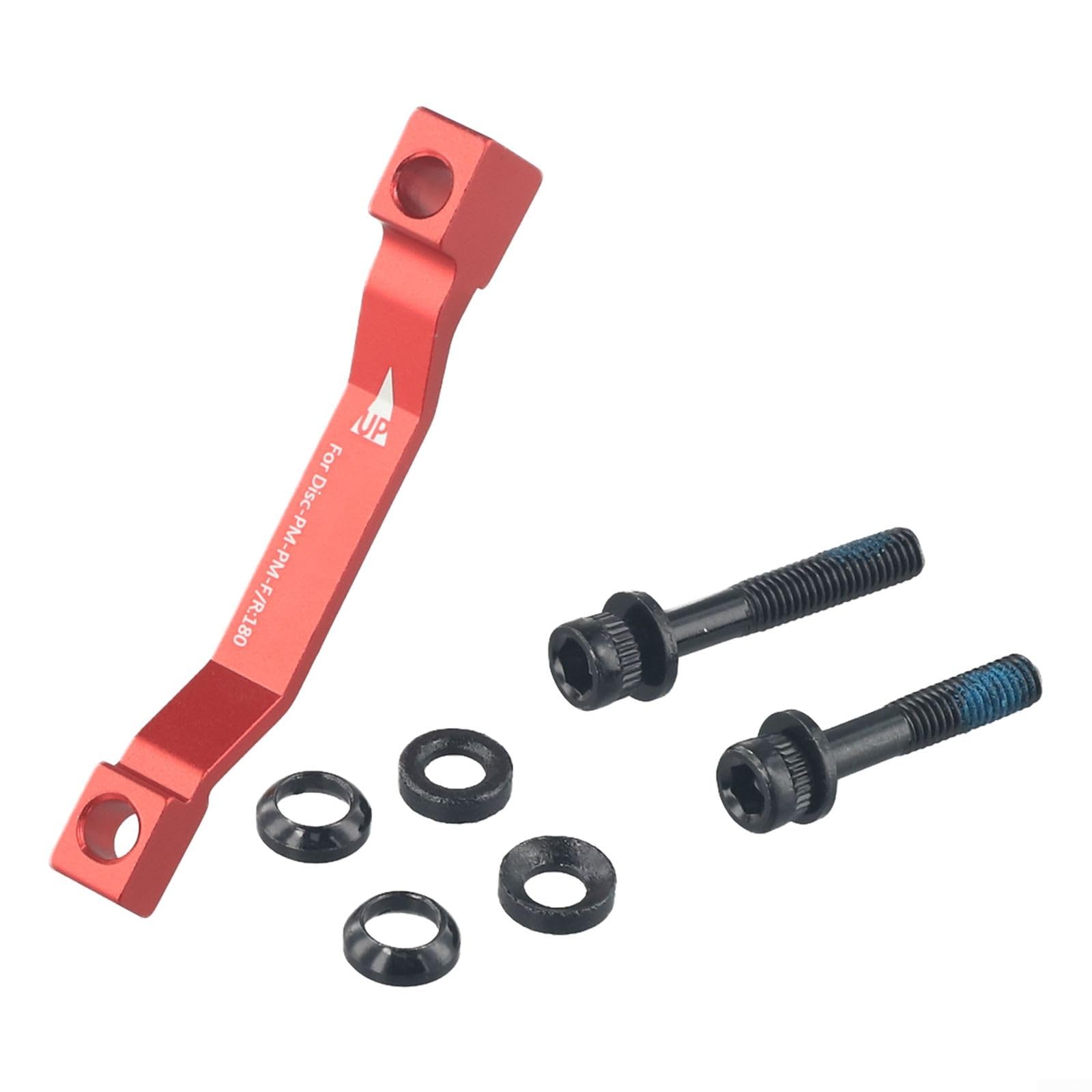 Top Notch Fahrrad-Scheibenbremsen-Adapter, universelle Passform, geeignet für 160 mm Pfostengabelhalterung, 180/203 mm für Rotor (Rot 180 mm) von HpLive