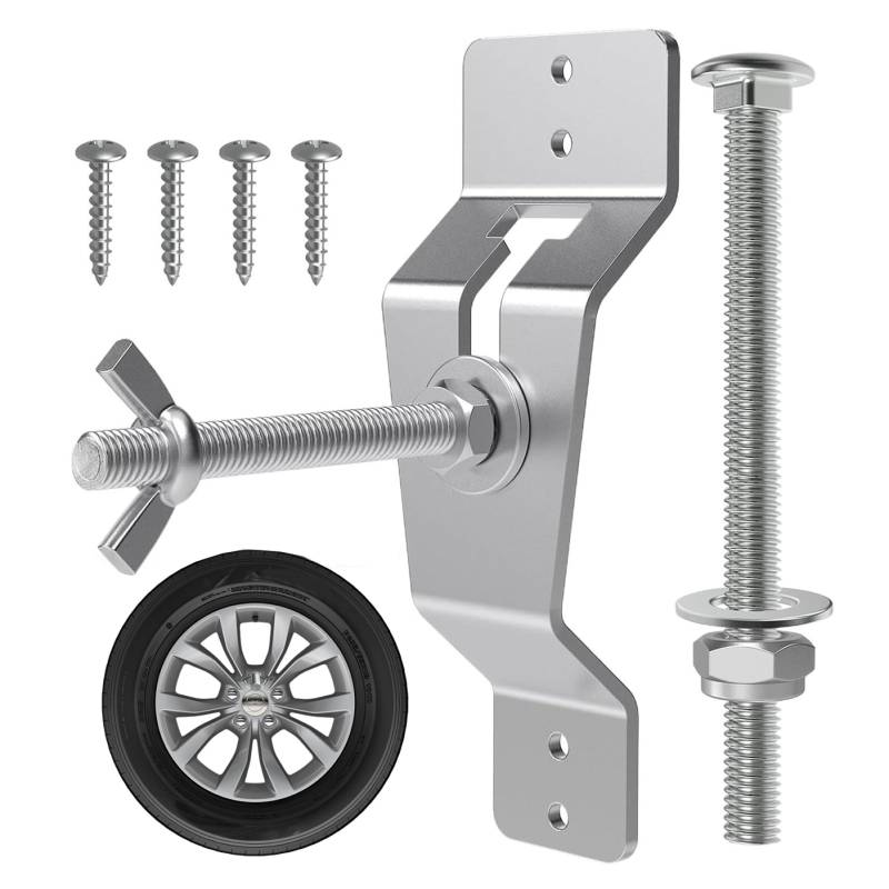 1 Set -Anhänger Ersatzreifenhalterung, Edelstahl -Ersatzreifenhalterung mit Schrauben, Hochleistungsflächen -Sparsilber -Anhänger -Ersatzreifen, Anhänger Ersatzreifenhalter von Hperu