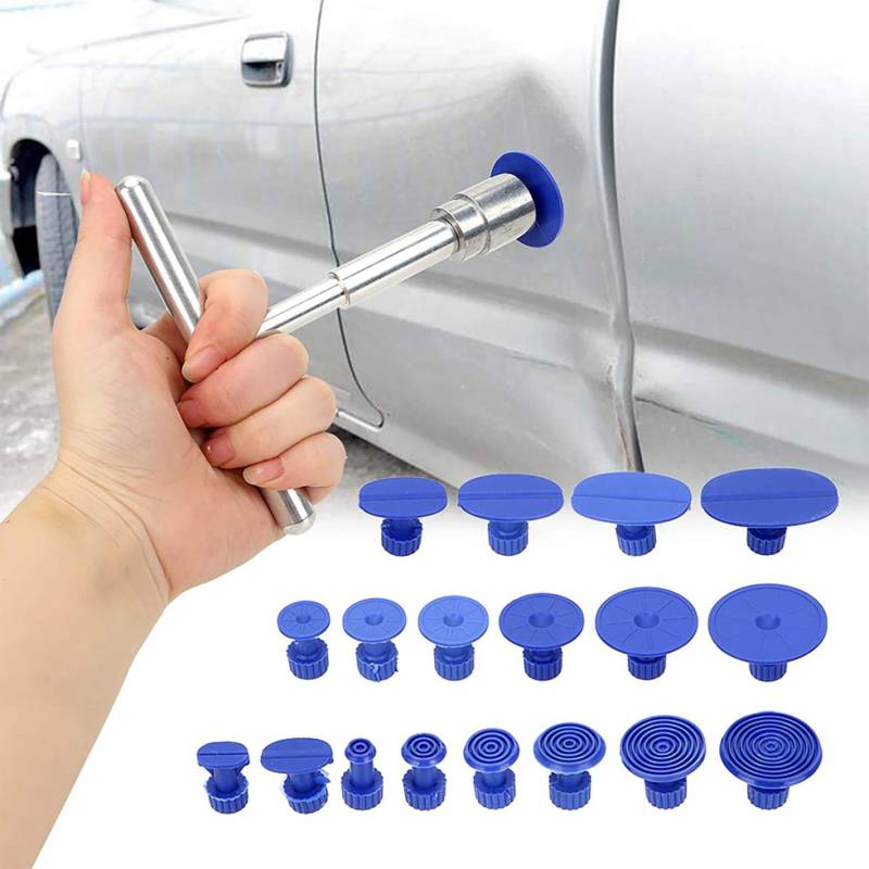 Auto Dent Puller, Auto Dent Puller Kit T-förmig M10 Aluminiumlegierung Dent Puller mit 18 Dichtung tragbar von Hperu