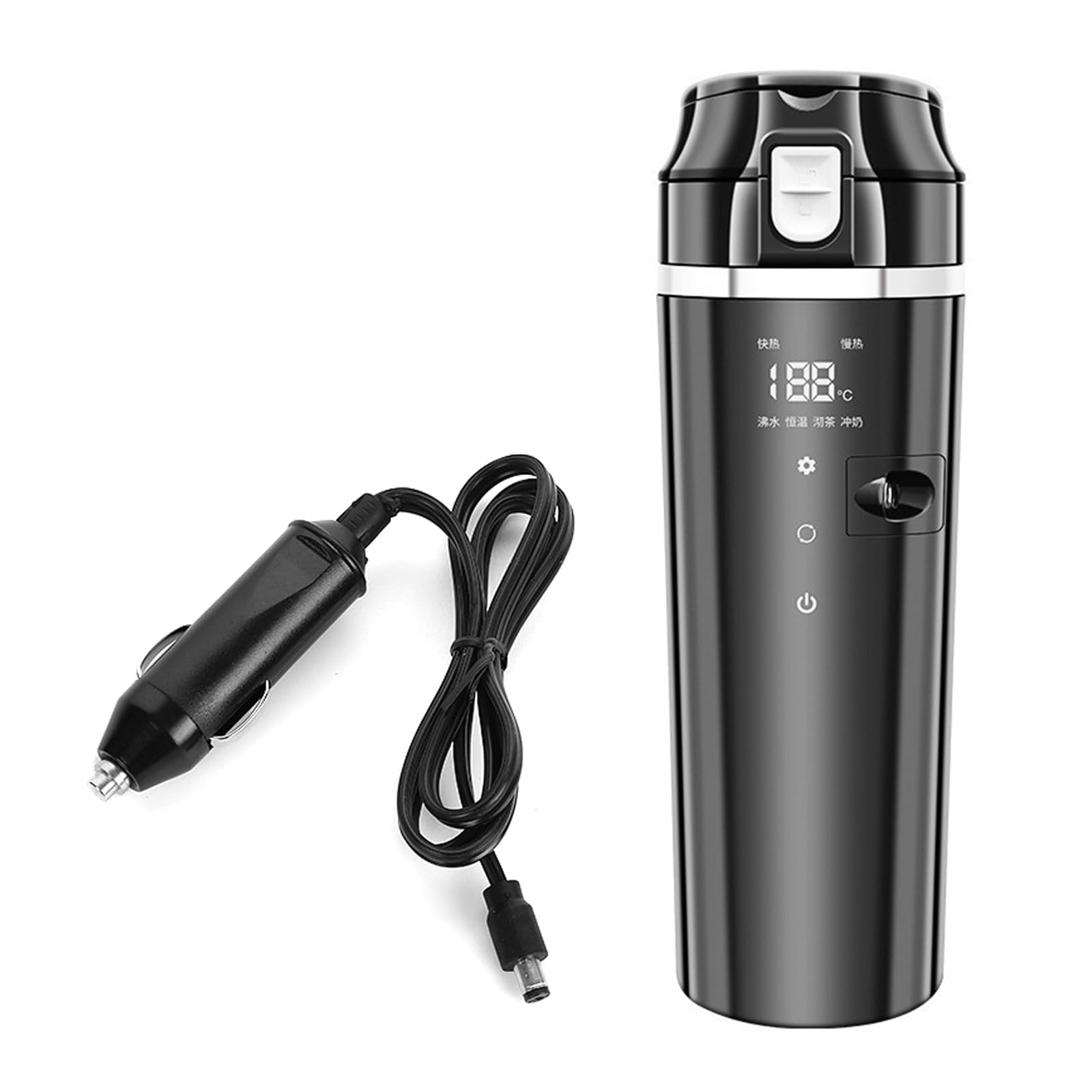 Hrtyvhin 12 V 24 V Auto Heizung Cup Auto Beheizter Becher Edelstahl Reise Elektrische Kaffeetasse 17oz Heizung Becher von Hrtyvhin