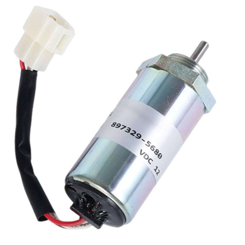 Hrtyvhin 12 V Kraftstoff-Abschalt-Magnetspule 897329-5680 für 3LD1 3LD2 4LE1 Motor SK75-8 Stopp-Magnetspule von Hrtyvhin