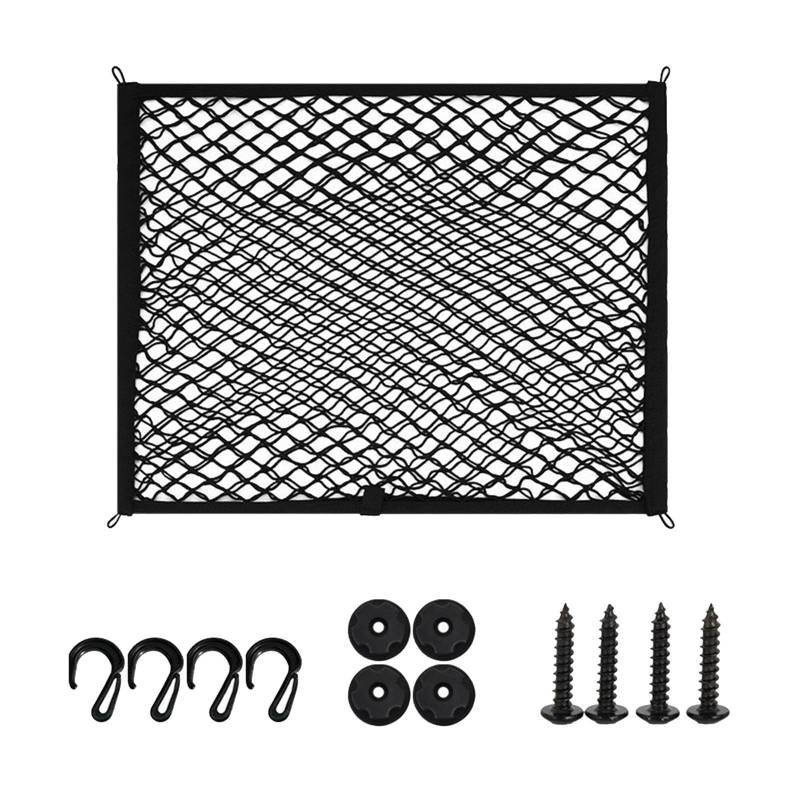 Hrtyvhin Dehnbares Gepäcknetz Für Den Hinteren Kofferraum des Autos Mehrzweck Aufbewahrungsgepäcknetz Mit Haken Für Die Abholung Von Fahrzeugen von Hrtyvhin