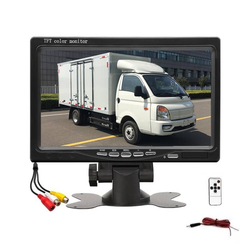 Hsdubygr 12 V-36 V 7 Automonitor 16:9 800 X 480 LCD-Rückfahrmonitor mit 2-Wege-Videoeingang für Rückfahrkamera Einparkhilfe Rückwärtsgang von Hsdubygr