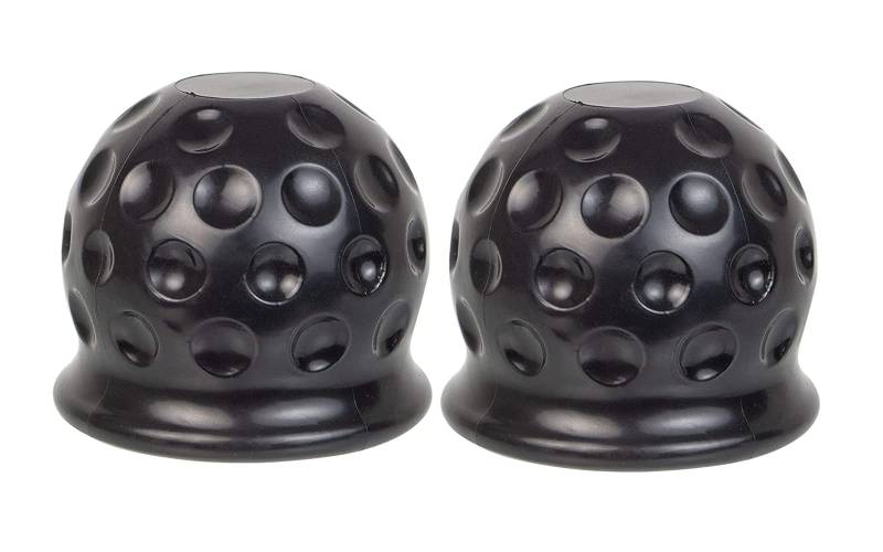 Hsthe Sea 2 x Anhängerkupplungsabdeckung, Gummi-Anhängerkupplungsschutzkappe, Ballschutzkappe, Golfballform, universell für Ballkupplungen bis 50 mm Durchmesser von Hsthe Sea