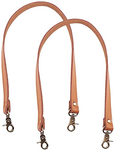 Hsthe Sea 2pcs Frauen Leder Schulterriemen Trageriemen,Tasche Schultergurte Gurt Riemen für Geldbörse Handtaschen,verstellbare Ersatz Crossbody Bag Strap Tragegurt Umhängegurt(Hellbraun58 cm) von Hsthe Sea