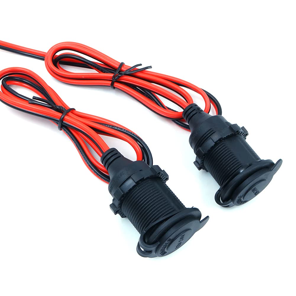 Hsthe Sea Zigarettenanzünder-Steckdose, 12 V, wasserdichte Stecker für Auto, Motorrad, Marine, ATV, Wohnmobil, Zigarettenanzünder, Steckdose, Buchse, 2 Stück von Hsthe Sea