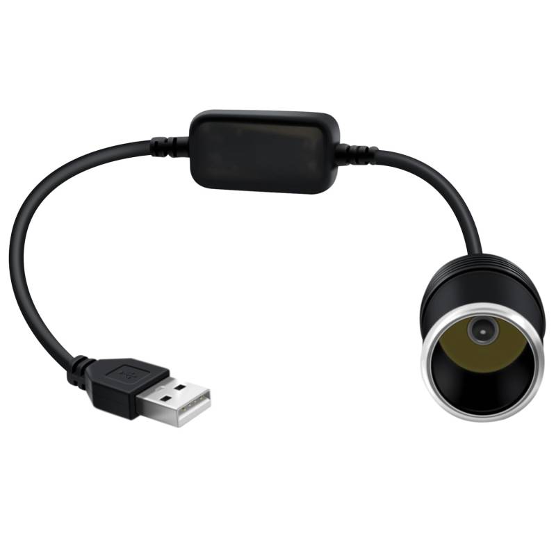 HuaLiSiJi USB A auf Zigarettenanzünder 5V auf 12V USB A Stecker auf 12 V Auto Zigarettenanzünder Buchse für Driving Recorder DVR,GPS, Luftreiniger (USB, 0.3m) von HuaLiSiJi