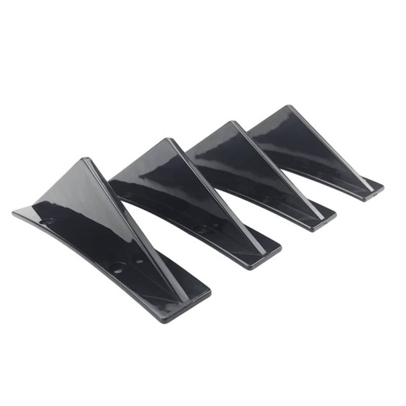 4 STK Heckstoßstange Canards Splitter,Auto Heckstoßstange Diffusor Haifischflosse Kit Universal Auto Heckstoßstange Diffusor Spoiler Anti-Crash Spoiler Lip Splitter für Pkw-Fahrzeug-LKW-Auto-Chassis von Huamengyuan