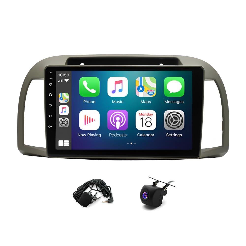 Huamengyuan 9-Zoll-Android 13 Autoradio Kabellos CarPlay Navi Kompatibel für NIS/*san MICRA 3 K12 2002-2009 von Huamengyuan